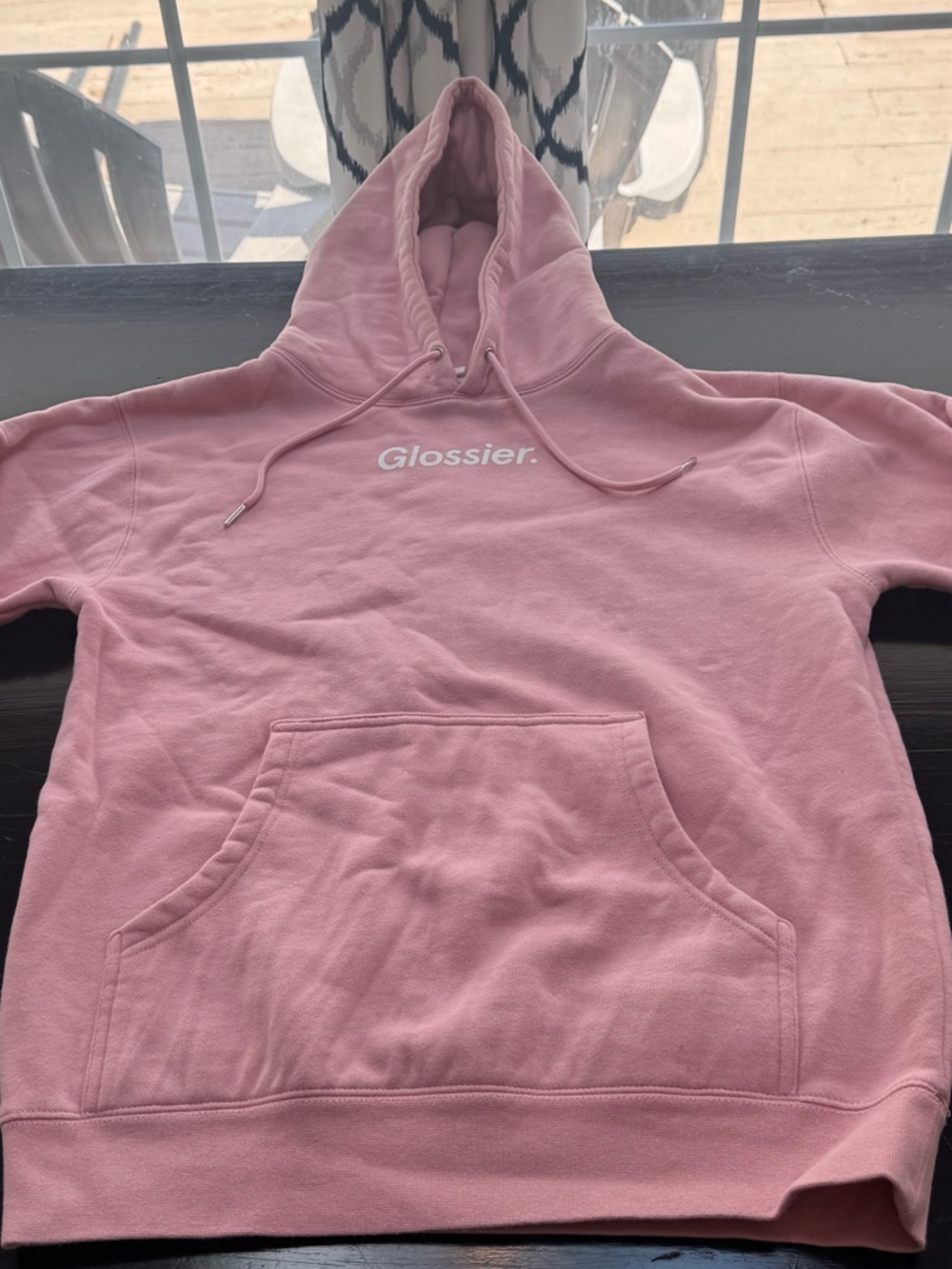 Glossier Hoodie Pink Size Small